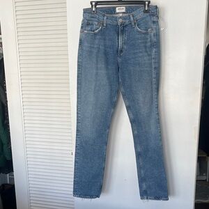 Agolde Light Blue Slim Straight Jeans